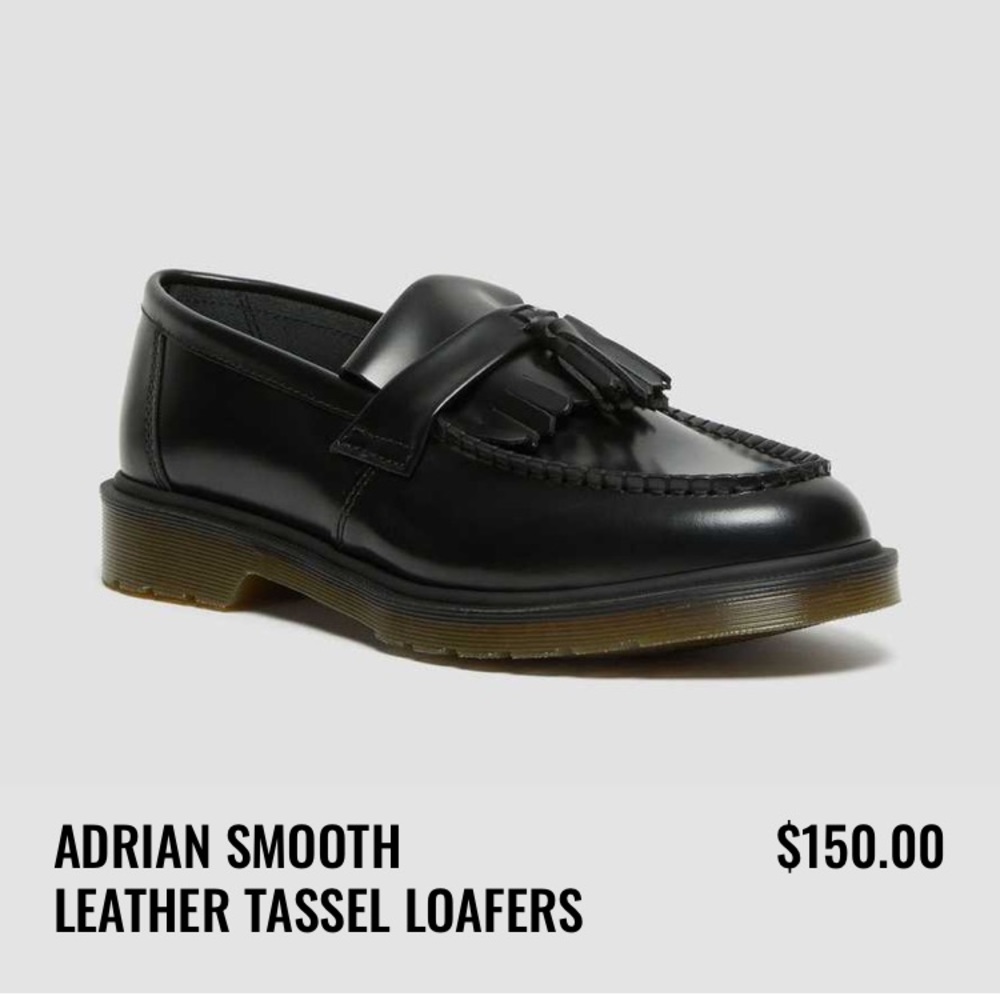 Adrian smooth leather tassel